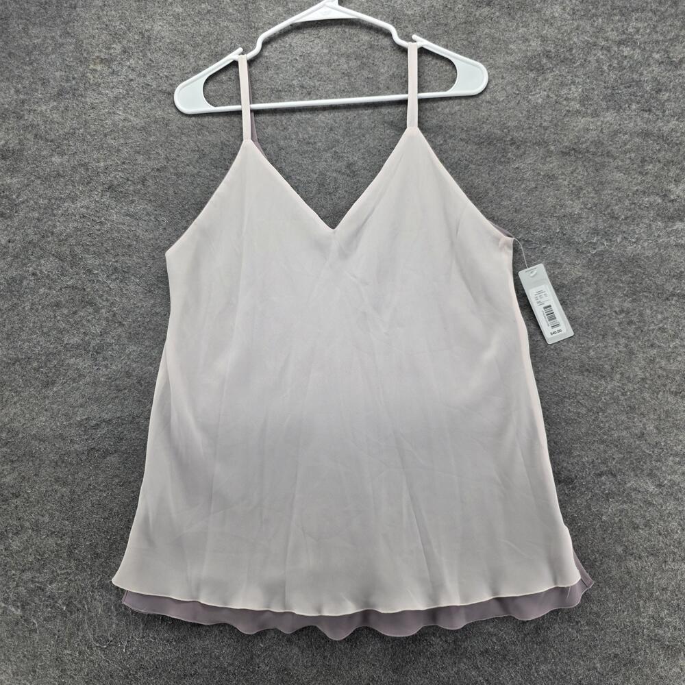 Modern Movement Tank Womens L Purple Camisole V-Neck Strappy Sleeve Lined